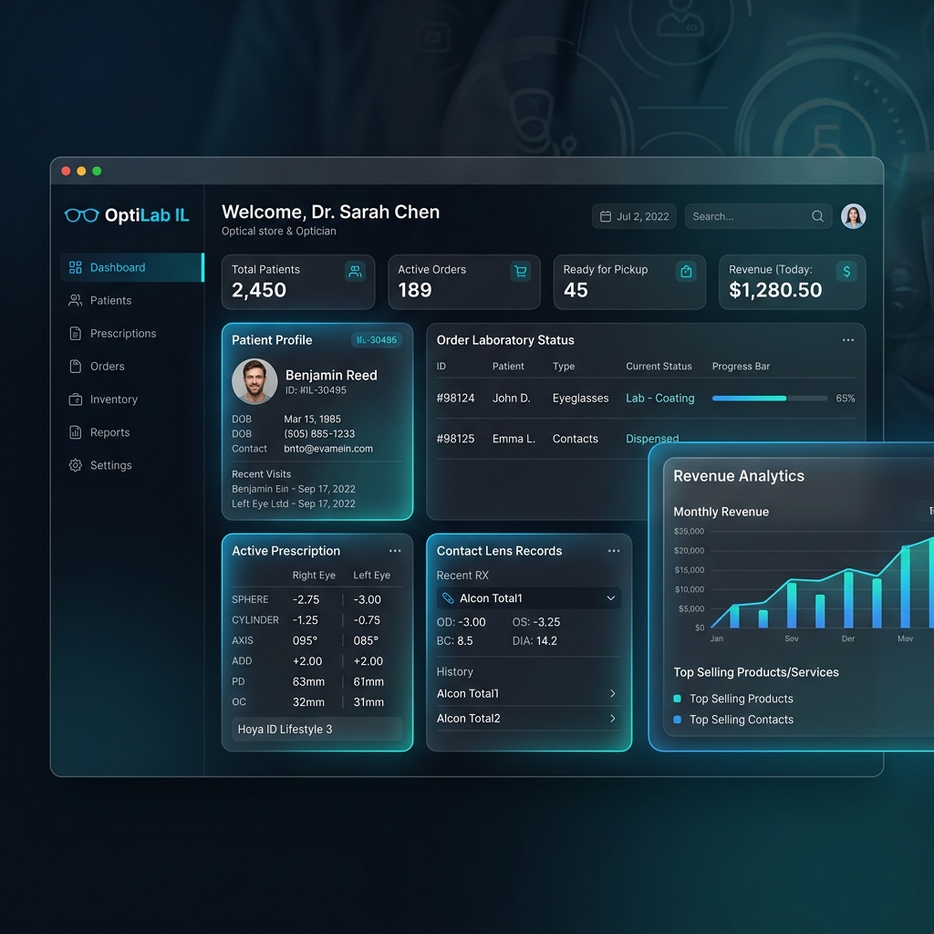 Optical Lab IL Desktop Dashboard